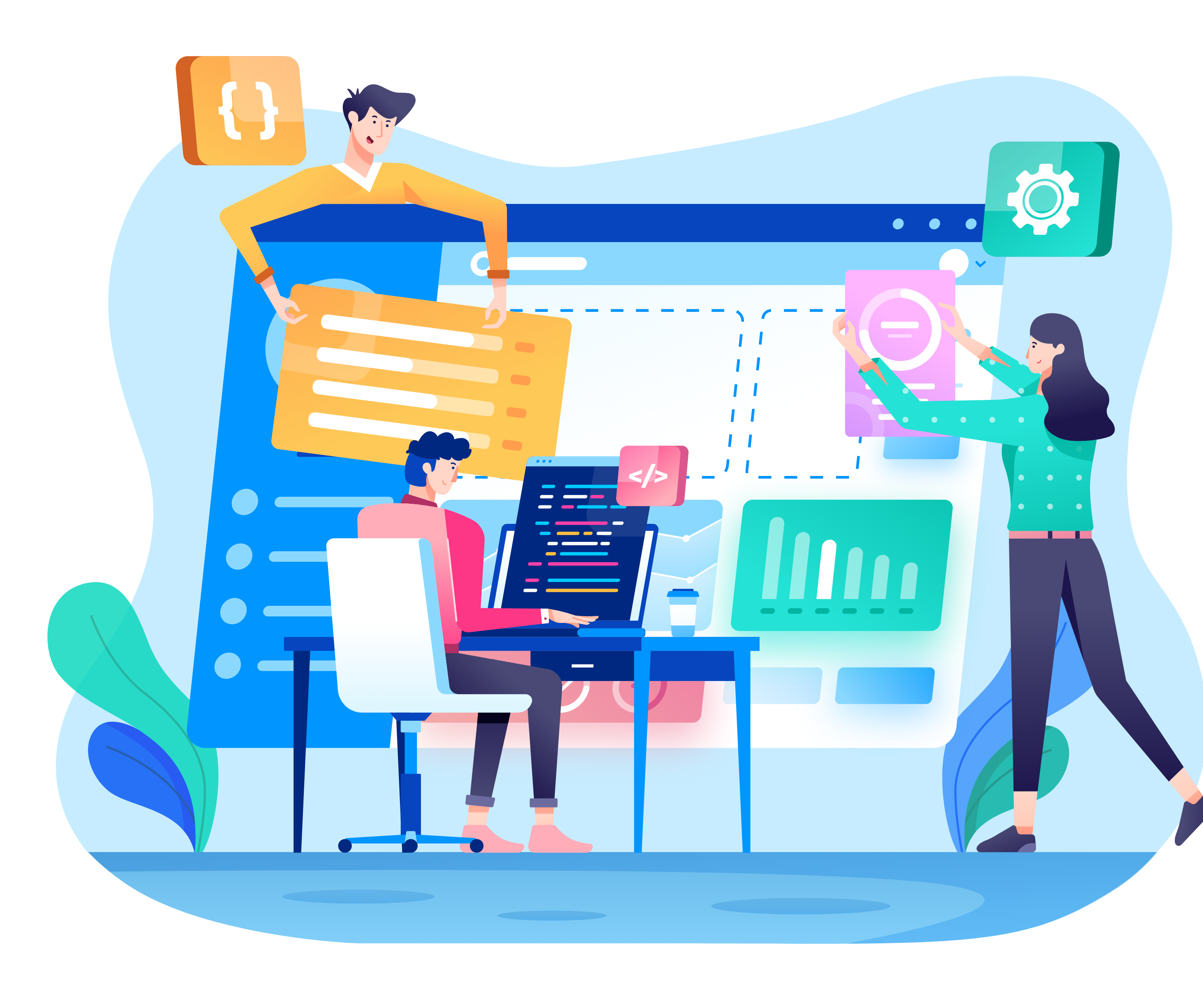 Web App Development process visualization